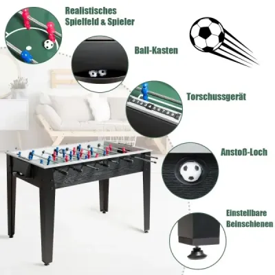 Scaun de masa pentru adulti si copii 122 x 61 x 79cm Negru