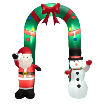 245 cm Mare Crăciun Torbow gonflabil cu Santa & Snowman decorare