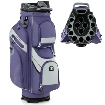 Pungă de golf cu 14 el divizare & care transportă curea & curcubeu & 11 saci Ușor Golf sac Violet