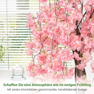 Floare de arta cu flori roz 163 cm