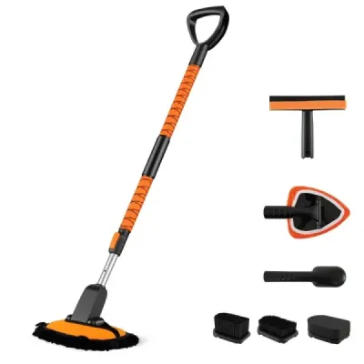Perie de spălare auto cu mâner telescopic fara zgarieturi masina set cu D-Griff & perii de anvelope
