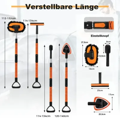 Perie de spălare auto cu mâner telescopic fara zgarieturi masina set cu D-Griff & perii de anvelope