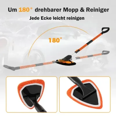 Perie de spălare auto cu mâner telescopic fara zgarieturi masina set cu D-Griff & perii de anvelope