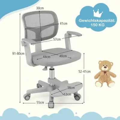 scaun de birou pentru copii cu 41-52 cm inaltime reglabila a scaunului