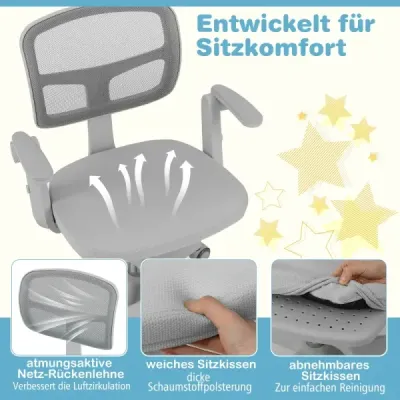 scaun de birou pentru copii cu 41-52 cm inaltime reglabila a scaunului