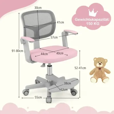 scaun de birou pentru copii cu 41-52 cm inaltime reglabila a scaunului