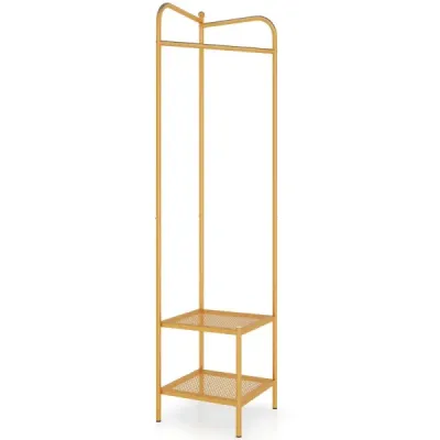 metal colț rack haina cu cârlig de top Rack de haine libertină aur