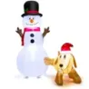 180 cm gonflabil Snowman cu dulce câine gonflabil Santa Snowman