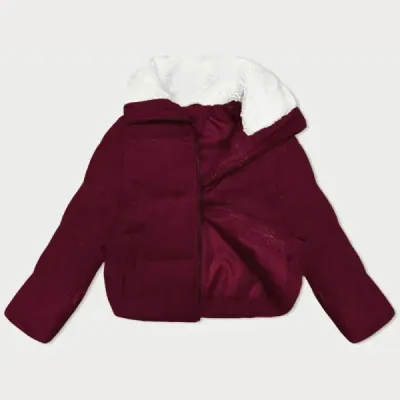 Jacheta pentru femei Corduroy cu stil J de top Bordowa (5M3230-1)