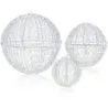 3 set LED mingea decorativa pentru agățat și a pune bile LED cu 435 LED-uri decorare de Crăciun