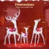3 piese LED ren familie de decor de Crăciun cu 215 lumini albe reci ren iluminat