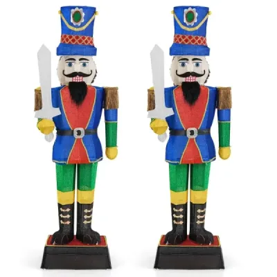 Set Crăciun Nussknacker figura Iluminat Crăciun decorare XXL 184 cm