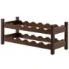 Rack vin de bambus pentru 12 sticle raft sticla cu 2 etaje suport flacon pentru Keller Braun
