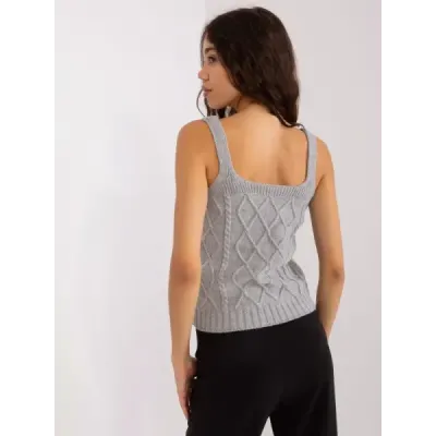 Top din două piese + pulover gri (8019)