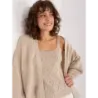Top din două piese + pulover bej (8019)