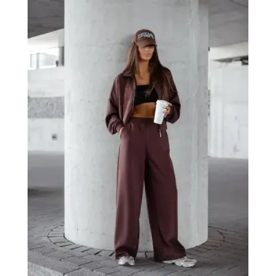 Set de pantaloni si bluza pentru femei cu picior de ciocolata (821109)