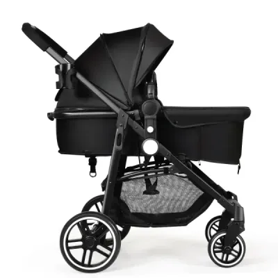 2 rulotă pentru copii cu scaun reversibil Black