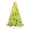 225 cm Brad artificial de Craciun cu iluminat Tannenbaum cu lumini LED alb cald verde