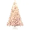 225 cm Brad artificial de Craciun cu iluminat Tannenbaum cu incalzitor alb LED-uri Violet
