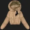 Jachetă scurtă de iarnă puffer J Stil bej închis (5M3360-84)