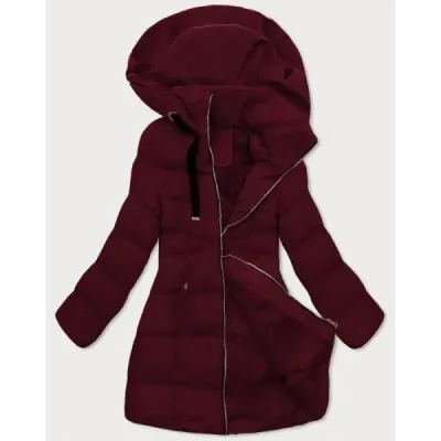 Jacheta pentru femei cu gluga J Style burdowa (5M3231-1)