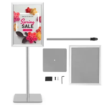 A3 2 set informații stand înălțime poster reglabil stand client opri argint