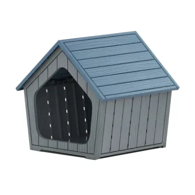 Cathouse din plastic rezistent la vreme cu deschideri de ventilaţie şi acoperiş înclinat Protecţia animalelor de companie Cuşca căţeluş