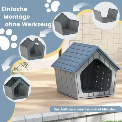 Cathouse din plastic rezistent la vreme cu deschideri de ventilaţie şi acoperiş înclinat Protecţia animalelor de companie Cuşca căţeluş