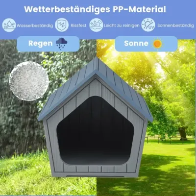 Cathouse din plastic rezistent la vreme cu deschideri de ventilaţie şi acoperiş înclinat Protecţia animalelor de companie Cuşca căţeluş