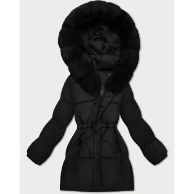 Jacheta de iarna pentru femei cu gluga S'West negru (B8550-1)