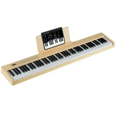 88 Chei Digital Piano Portabil Format complet Electric Keyboard Light Brown