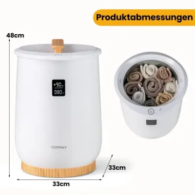 Prosoape mai cald găleată 20L mare încălzit prosop mai cald cu LED-uri funcţionare 1-buton & timer White