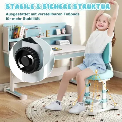 scaun birou pentru copii scaun ergonomic cu repaus reglabil dublu spate