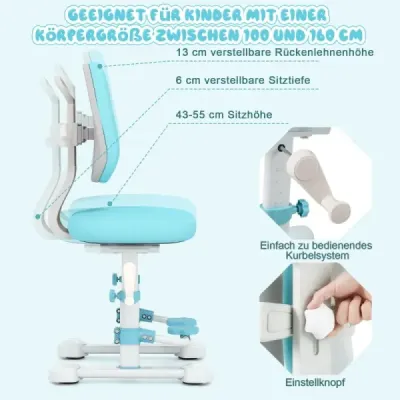 scaun birou pentru copii scaun ergonomic cu repaus reglabil dublu spate