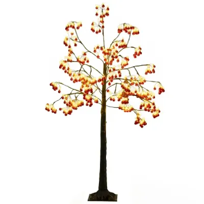 150 cm iluminat pom de Crăciun copac artificial lumina cu ramuri flexibile Crăciun lumina rosu
