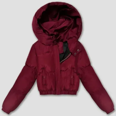 Jacheta scurtă de iarnă puffer J Stil bordură (5M3260-1)
