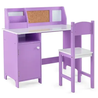 copii birou copii cu scaun din lemn birou student cu biblioteca violet