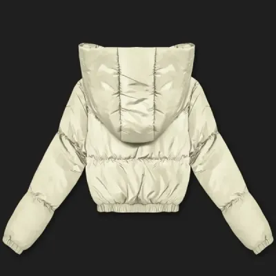 Sacou scurt de iarnă puffer J Style ecru (5M3360-254)