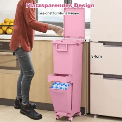Deşeuri multifuncţionale de containere bucătărie găleată deşeuri cu găleată de fund înclinată Rosa