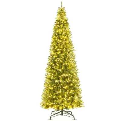 360 cm înălţime pre-lumină artificial pom de Crăciun conexiune rapidă În aer liber Crăciun decorare verde