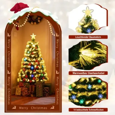 120 cm Brad artificial de Craciun cu iluminat & Sternspitze Mini Tannenbaum Christbaum