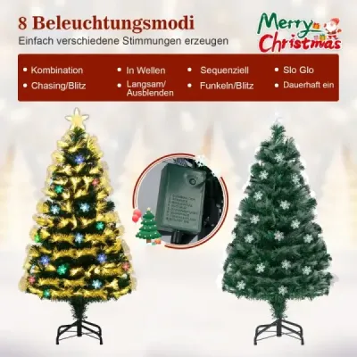 120 cm Brad artificial de Craciun cu iluminat & Sternspitze Mini Tannenbaum Christbaum
