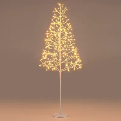 copac lumina LED cu lumina alba calda lumini mesteacan copac artificial pom de Craciun 150 cm