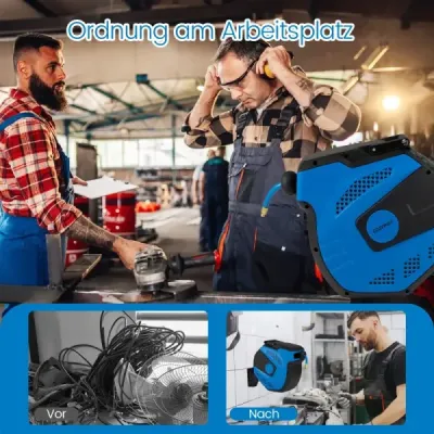 Retractor automat pentru furtun de aer cu un kit de montare pentru furtun de 15 m