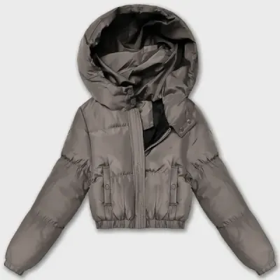 Sacou scurt de iarnă puffer J Stil gri (5M3260-105)