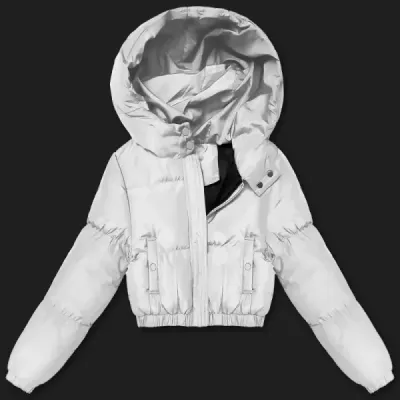 Jacheta scurta de iarna puffer J Stil gri deschis (5M3260-92)
