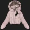 Scurtă jachetă de iarnă puffer J Stil roz luminos (5M3260-46)
