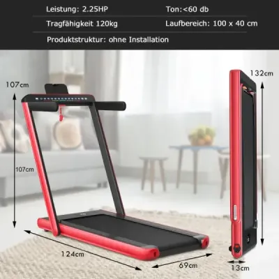 Antet pliabil 2-in-1 cu două ecrane LED APP & telecomanda Red