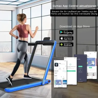 Foldable 2-in-1 panglică biciclete exercițiu cu două LED-uri APP & Remote control Blue