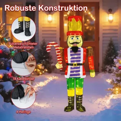 170 cm Crăciun Nussknacker figura cu zahăr stick Crăciun figura soldat